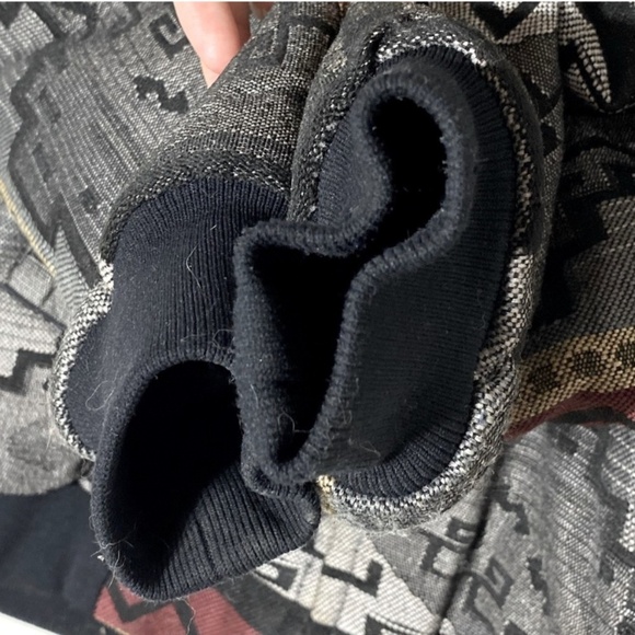 Grey Western Southwestern Jacquard Bomber Style Jacket S - Picture 11 of 12